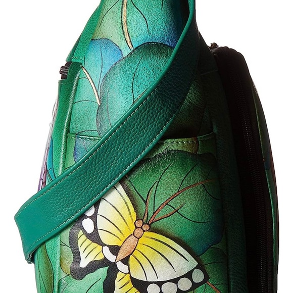 Anuschka Women's Genuine Leather Large Hobo Handbag -FREE SHIPPING - Picture 3 of 11